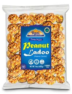 Rani Peanut Ladoo (Round Peanut Brittle Candy) 14oz (400g) ~ All Natural | Vegan | Kosher | No colors | Gluten Free Ingredients | Indian Origin