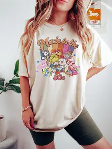 Cartoon Friends Nostalgia Shirt, Made in the 80s Shirt, 80s Y2K Tee, 80s Party Rainbow T-shirt, Vintage 1980 Tee, Birthday Gift For Her