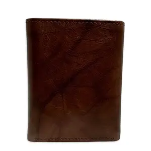 Men's Crunch Trifold Leather Wallet - Versatile Design for Everyday Use