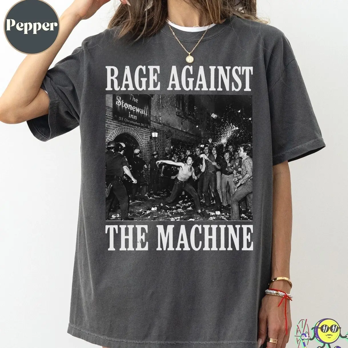 Retro 'Stonewall Riots' Graphic T-shirt - Aesthetic LGBTQ+ Pride Apparel, Unique Historical Advocacy Tee for Equality Supporters