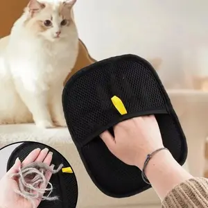 Electrostatic Pet Hair Removal Gloves - Reusable Cat & Dog Hair Remover for Furniture, Couch, Carpet & Car Seat - Grooming Gloves for Shedding Pets