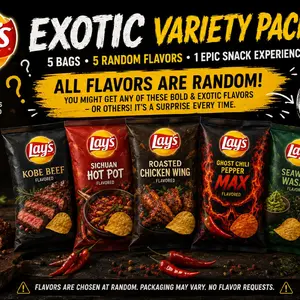 Lays Variety Pack 5 Bags Randomly Chosen Assorted Exotic Flavor Potato Chips