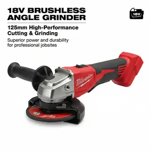 Milwaukee 125mm Angle Grinder Kit One Battery Charger Variable Speed Cutting Electric Wrench Makita Charger