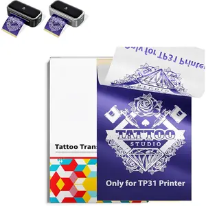 Tattoo Stencil Paper 3.15" x 5.24" for TP31 Mini Tattoo Printer, 100 Tattoo Transfer Paper for Beginners/Enthusiast/Artists