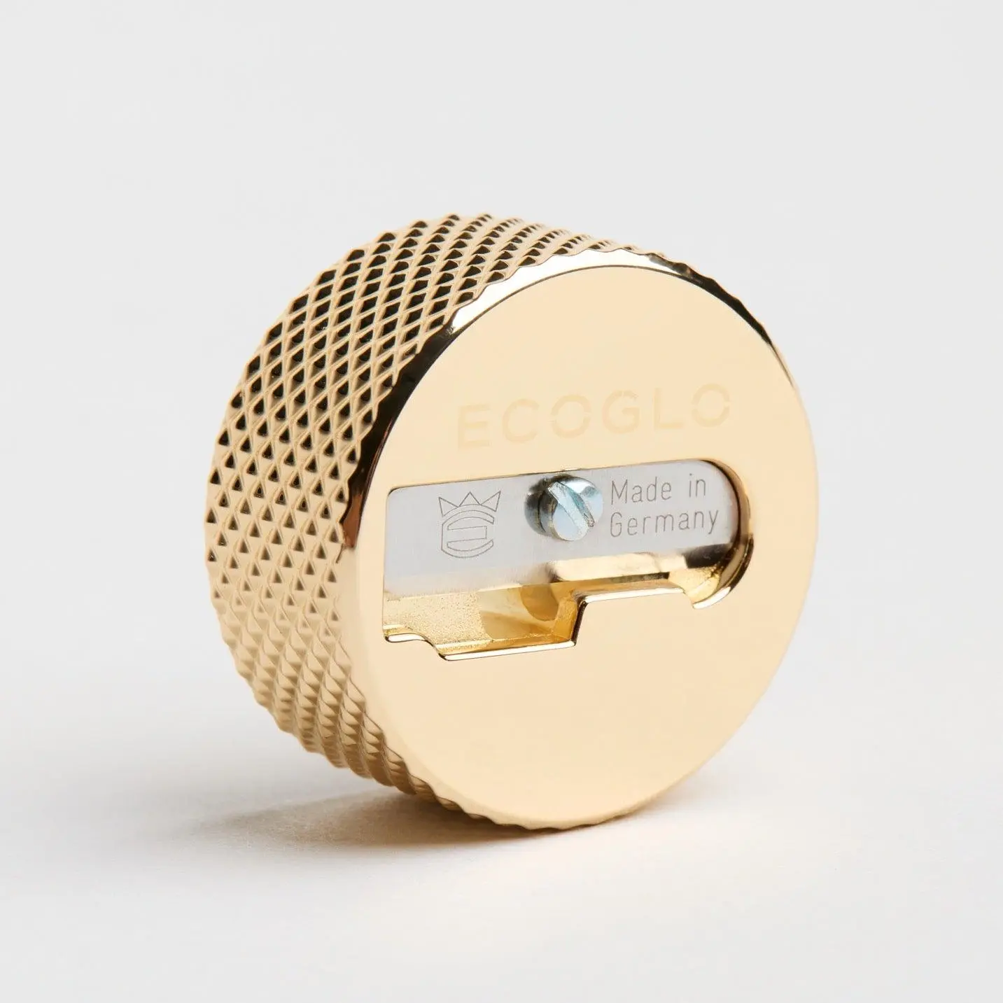 EcoGlo Metal Eye & Lip Pencil Sharpener Crafted from Solid Zamak Alloy for Clean Consistent Performance Made in Germany