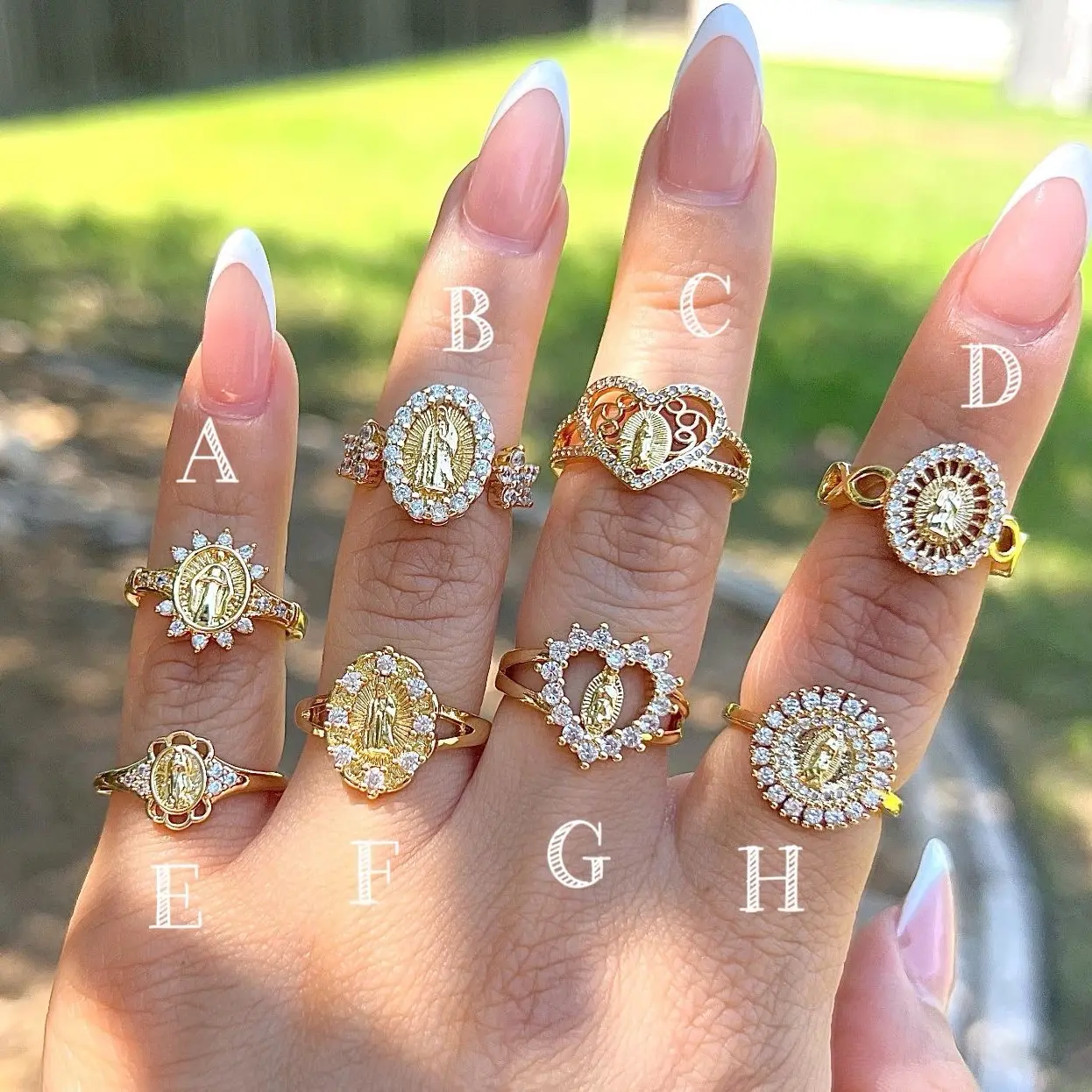 Virgen de Guadalupe gold plated ajustable ring Virgen de Guadalupe gold plated ajustable ring
