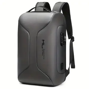 Men's Business Larg Capacity Backpack With USB Charging Port Anti-Theft Password Lock Backpack Multi-functional Waterproof Bag Travel Bag Computer Bag