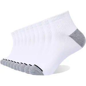 10P Pack Unisex Cotton Moisture Wicking Cushion Ankle Socks