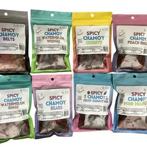 Que Quieres Assorted Flavor Chamoy Gummies Snack, 3 Baggies (3.5-6oz Each), Sweet Fruity Candy