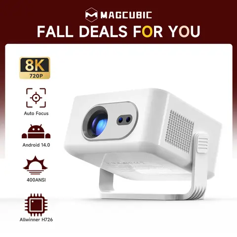 [US warehouse] Magcubic HY300MAX Projector Auto Focus Android 14 Allwinner H726 with Dual WiFi6 BT5.4 Auto Keystone HDR/HDR10+/HLG Built-in Speaker Portable Home Cinema Movie Outdoor Smart #TechVibes