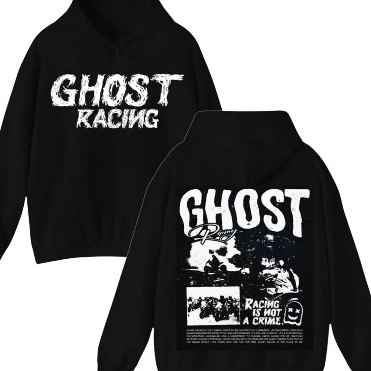 Racing Is Not A Crime Racing Hoodie, Ghost Racing Hoodie, Street Racing Culture, Biker Moto Fashion, Motorcycle Hoodie, Gift For Men, Top Menswear