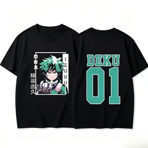 My Hero Academia Deku Izuku Midoriya T-Shirt Men Oversized Anime Graphic Tee Women Casual Cotton Short Sleeve Streetwear Harajuku