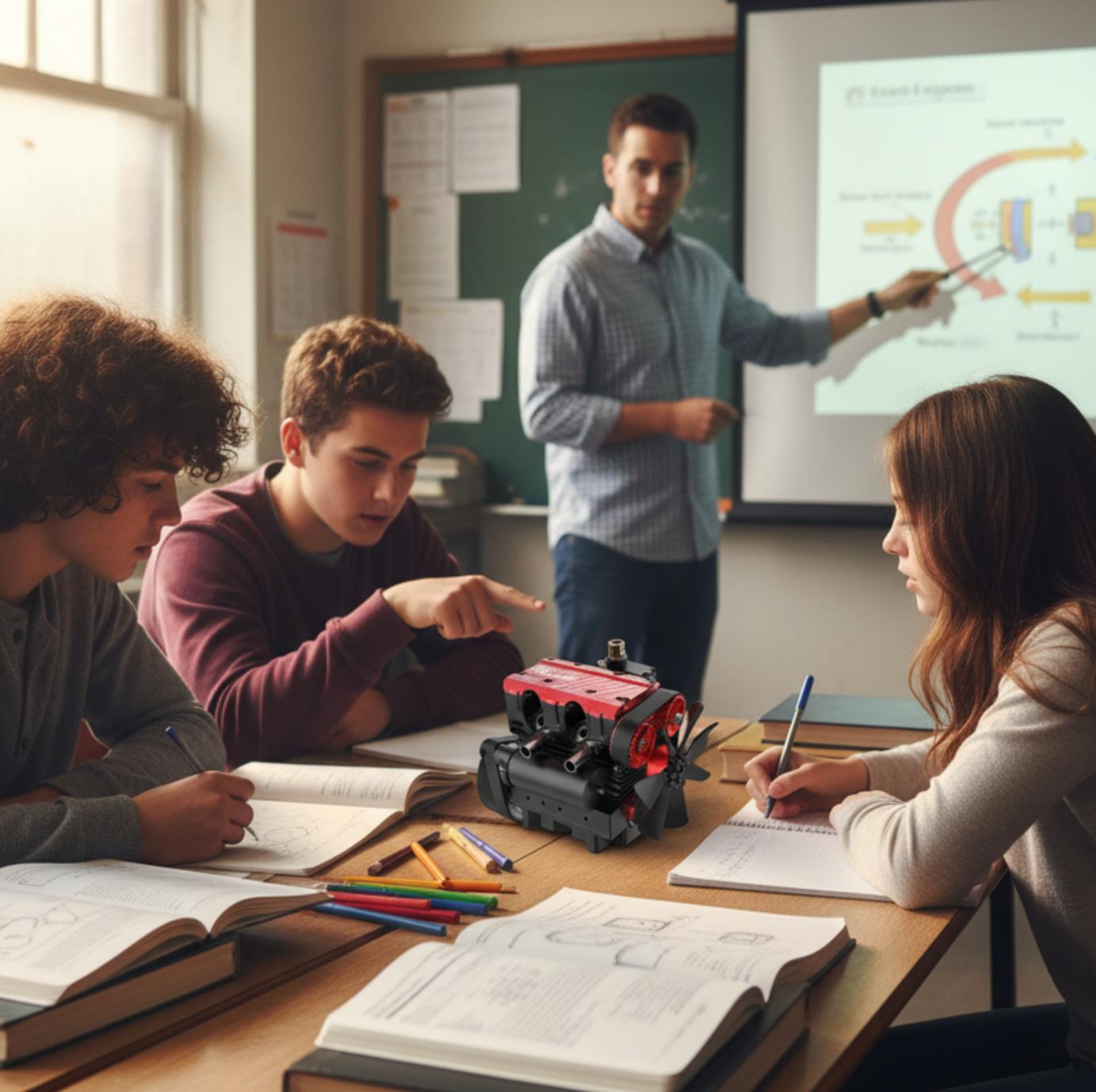 TOYAN 7cc Engine Model Kit – Inline Twin 4-Stroke DIY Mechanical Build Kit