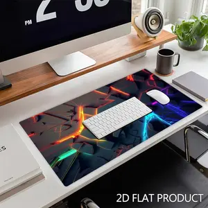 Cyberpunk Neon Glow Mouse Pad, Digital Printed, Multiple Specifications Available, Futuristic Abstract Design, Sleek Modern Aesthetic, Ideal for Gaming & Office Use, High - Tech Illuminated Style