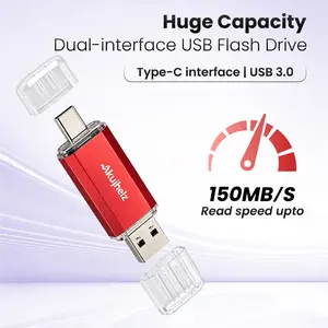 Type C USB flash drive 128GB/256GB/512GB USB C memory stick 2-in-1 mini USB flash drive suitable for MacBook Pro, Android phones, tablets and laptops, iPhones, for storing files, videos, pictures, etc. Compact and convenient for travel, an ideal gift. out