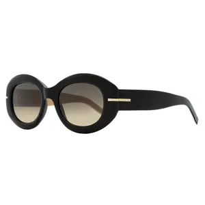 Boss Oval Chain Sunglasses B1521/N/S 0WMPR Black/Beige 51mm