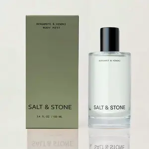 Salt & Stone Body Mist, Bergamot & Hinoki Scent, Skincare Infused Hair & Body Spray for Women and Men, Hydrating Fragrance with Glycerin and Red Algae, Vegan, Cruelty Free, 3.4 fl oz long lasting perfume