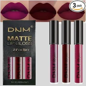 3Pcs Dark Red Purple Plum Matte Liquid Lipstick Sets for Women Matte Lip Stain Long Lasting Waterproof, Burgundy Blood Blue Red lipstick, Black Cherry Maroon Gothic 24 Hours Magic Lipsticks