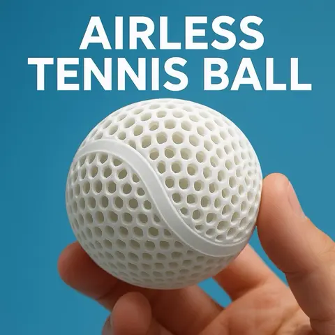 Airless Tennis Ball - White FPLA Bouncy Ball for Endless Play and Maximum Durability - Lightweight and Fun for Practice and Casual Games