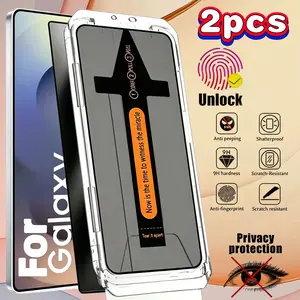 2-Pack Samsung Galaxy S26 Ultra/s25 Ultra Screen Protector, Smartphone, Anti-Spy Glass Film, Easy Install, Ultrasonic Fingerprint, 9h Hardness, Bubble-Free, Accessories
