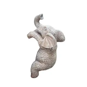 Elephant Design Plant Pot Pendant, 1 Count Cute Elephant Climbing Plant Pot Decor, Garden Decor Supplies for Home Outdoor Balcony, Garden Accessories