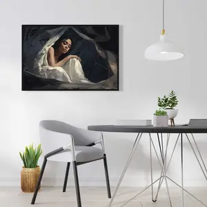 Conscious Sales C1FC2436KLG20J 24 x 36 in. Cocooned - Black Framed Canvas for Stylish Home Decor