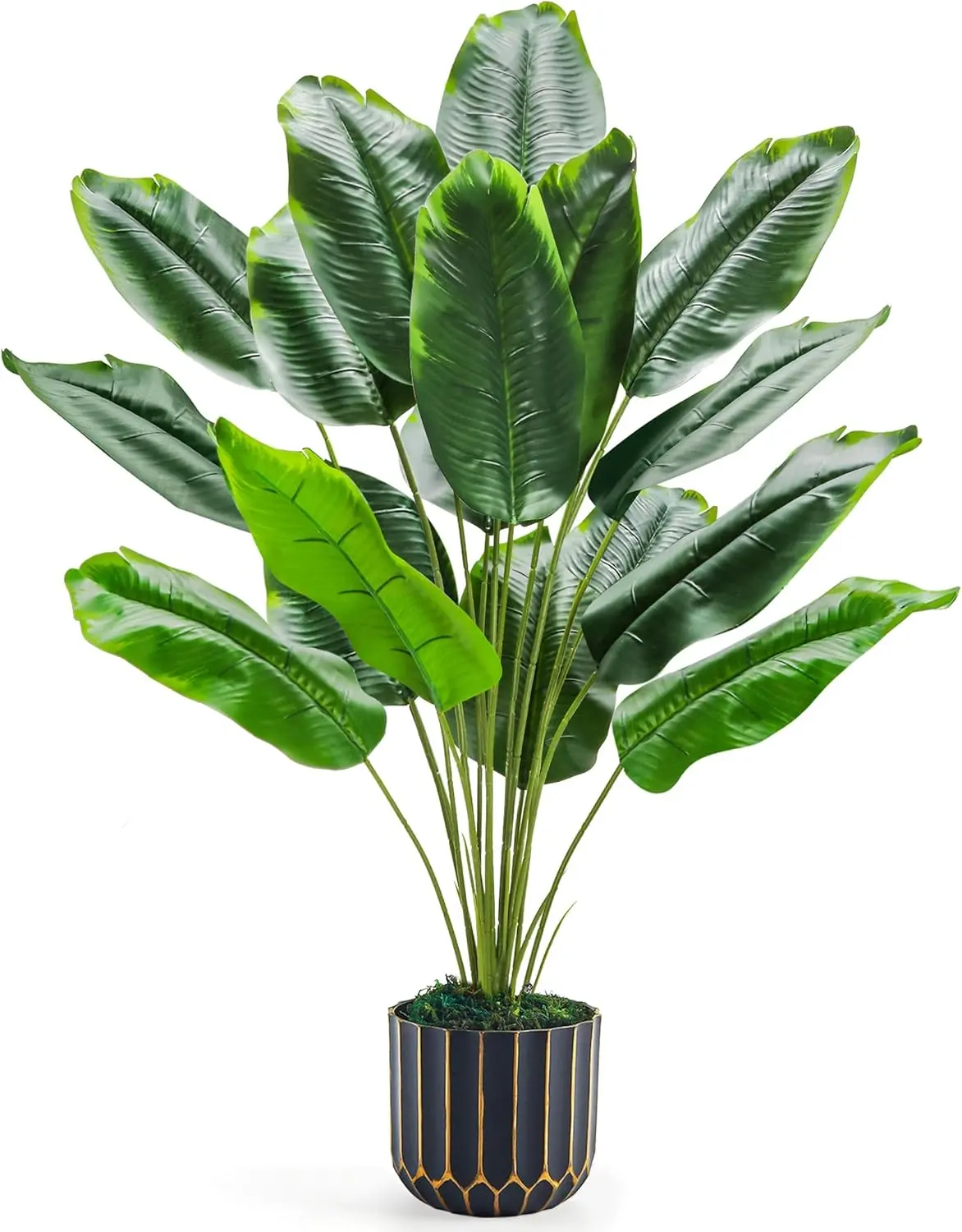 Der Rose 28" Bird of Paradise Artificial Plants Tropical Fake Potted Banana Tree Faux Plants Indoor and Outdoor for Home Office Living Room Porch Balcony Decor(DIY)