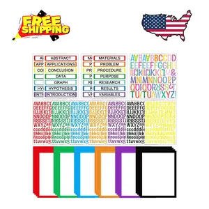 37 Colorful Sheets Self-Adhesive Science Fair Board Supplies