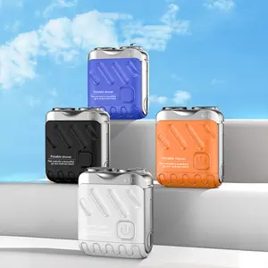 Portable Mini Electric Shaver for Men, Dual Ring Rotary Razor, USB Rechargeable Magnetic Washable Beard Trimmer for Home & Travel