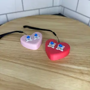 Heart Keycap Fidget Base: Couple's Desk Deco