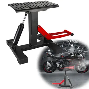 【GARVEE】Dirt Bike Lift Stand, Hydraulic Motorcycle Lift Stand 440 Lbs Capacity, Adjustable Height Hoist Table, for Dirt Pit Bike Repair, Maintenance, Motorbike Repair Accessories Tools