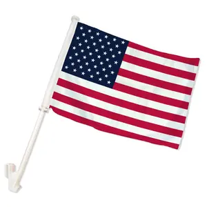 USA Double-Sided Car Flag Car Decals Car Hanging Decoration