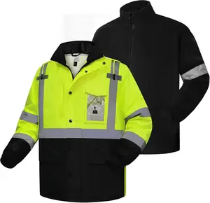 Hi Vis Rain Coat for Men, Safety Jackets for Men&