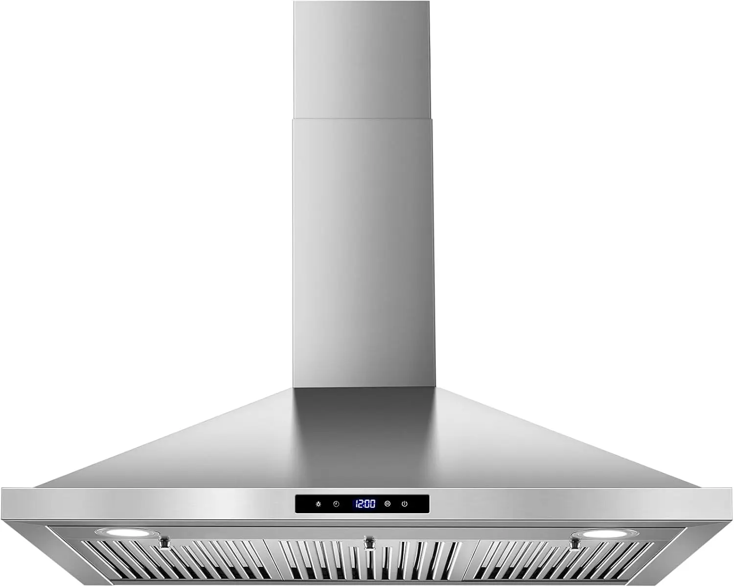 36-in Wall Mount Range Hood for Home Kitchen Appliances, 700 CFM 430 Grade Stainless Steel Exhaust Fan with Ducted/Ductless Convertible Duct, 3 Speeds, Touch Screen Control, Metal Filter, LED Light