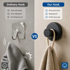 8PCS Heavy Duty Adhesive Hooks - 15LBS Capacity Each, Waterproof, Damage-Free, Ideal for Bathroom, Kitchen Home Organization
