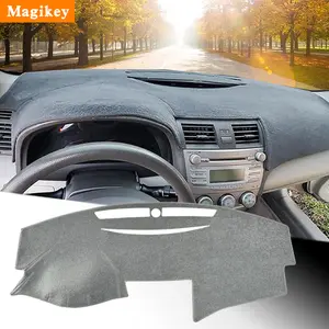 Magikey Suitable for Toyota Camry 2007-2011 dashboard cover mat - Gray or black polyester fiber, UV resistant sunshade, with anti slip base, suitable for enhanced interior protection, vehicle accessories |   neutral gray sunshade |   durable fabric