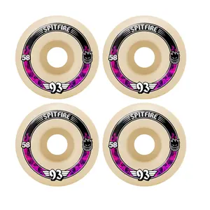 Spitfire Skateboard Wheels 58mm F4 Soft Sliders 93A Radials Natural