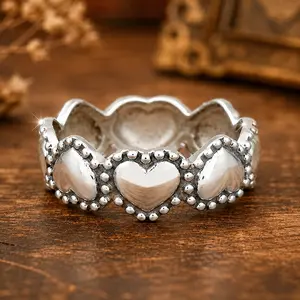 Bohemian Retro Copper Ring,heart shape rings for women,accessories adults, funky unique accessories ,promise rings for gf, engagement rings, accessories for women,4th of july accessories, Suitable for parties, festivals, gifting, and daily wear