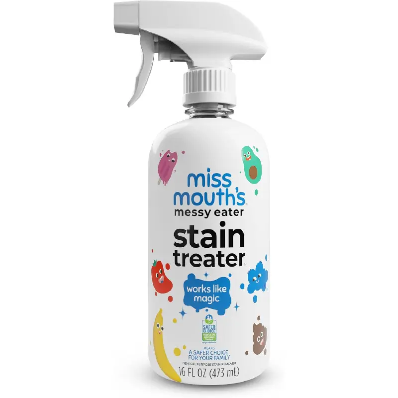 16 Oz Messy Eater Stain Treater Spray, Gentle Baby Newborn Safe Laundry Stain Eliminator, Powerful Stain Cleaner Effectively Remove Food, Grease, Coffee Spots on Clothes, Underwear & All Fabrics, No Dry Cleaning Required Household Laundry Essential