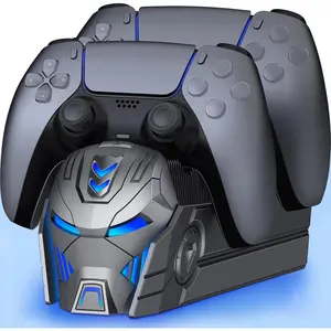 BEBONCOOL PS3 Controller Charger Station for Dualsense Controllers: Fast PS3 Dual Controller Stand Charger Dock-LED Charging Station Accessories for PlayStation Storage (Grey)