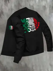 Men's Regular Fit Zip Up Jacket, Coats, Casual Long Sleeve Outerwear for Fall & Winter, Men's Clothes for Daily Wear