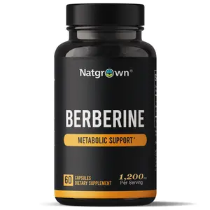 Natgrown Berberine Supplement - Berberine HCl 1200 mg Per Serving - Vegan, Gluten Free, Non-GMO - 60 Capsules