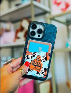 Phone Wallet Card Holders - MULTIPLE STYLES!  Adhesive, Credit Card Holder, Cash Holder, Travel, Western, Cowboy, Punchy, Cowprint, Howdy, Cattle, Phone Accessories