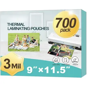 Laminating Sheets,  700 Pack Thermal Laminator Pouches Holds 8.5 x 11 Inch, 3 Mil Clear Laminator Paper 9 x 11.5 Inch, Letter Size