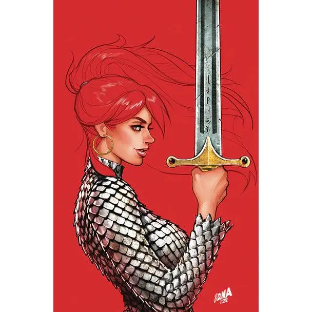 Dynamite's Immortal Red Sonja #2 Comic Book Collectible - Abnett Story, Unknown Comics David Nakayama Exclusive Virgin Metal Variant, Lady of the Lake Guidance, Merlin Search (07/27/2022), Collectibles