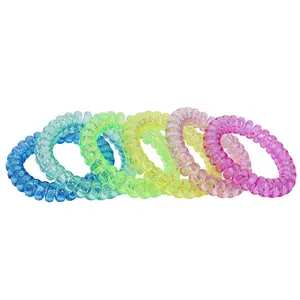 P-HBL04   Sensory Fidget Bracelet Stretchy Coil Bracelets for Kids, 6 Pack Toddler Bracelets Funny Speech and Communication Aid Sensory Toys for Boys Girls with Autism ADHD Anxiety or Special Needs