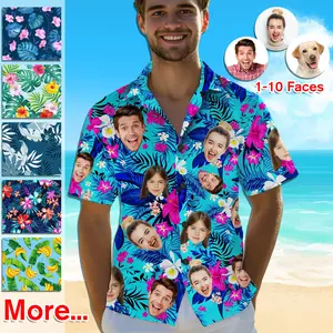 Personalized Hawaiian Shirt with Custom Face Photo - All Over Print Hawaiian Shirt for Men