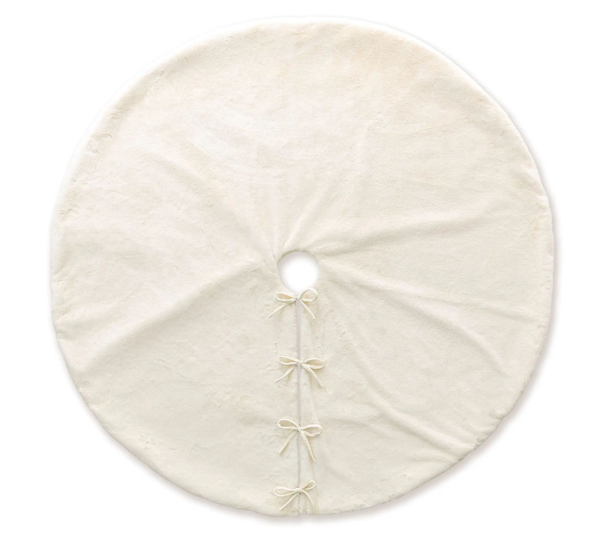Glitzhome 60"D Oversized Faux Rabbit Fur Christmas Tree Skirt