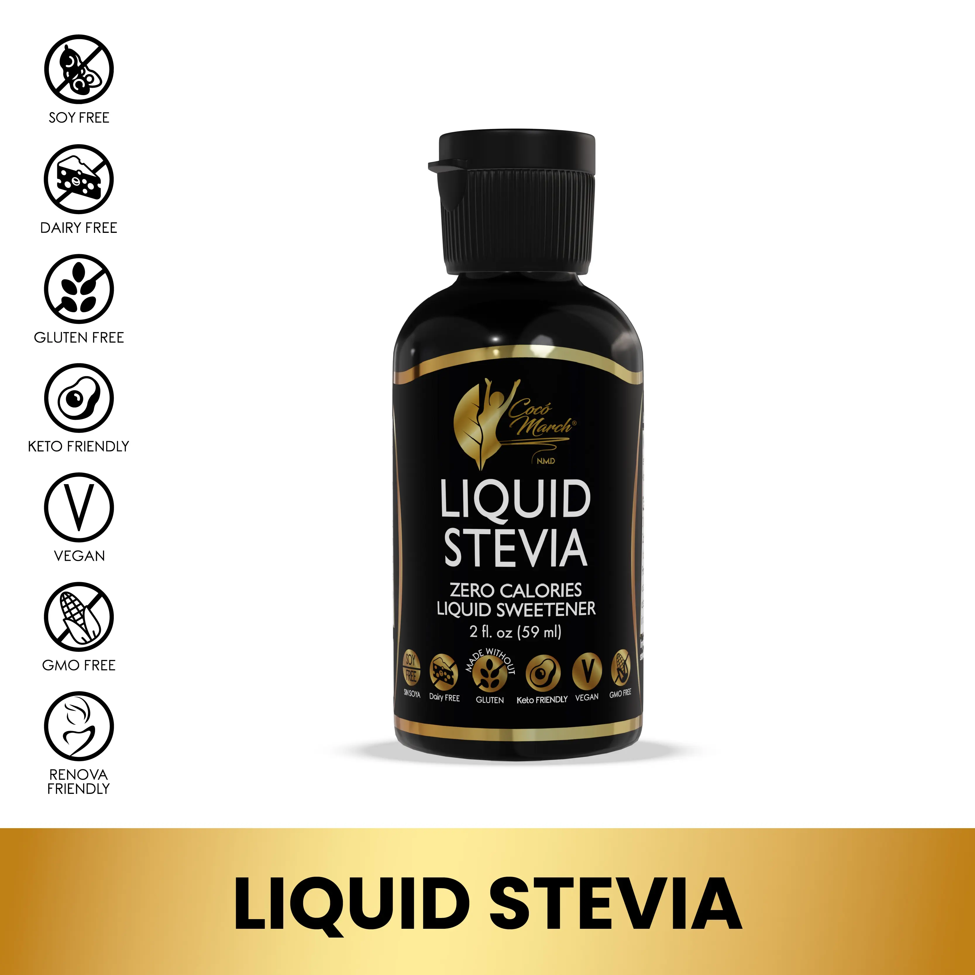 Cocó March N.M.D Liquid Stevia - Natural Sweetener Flavor Sugar