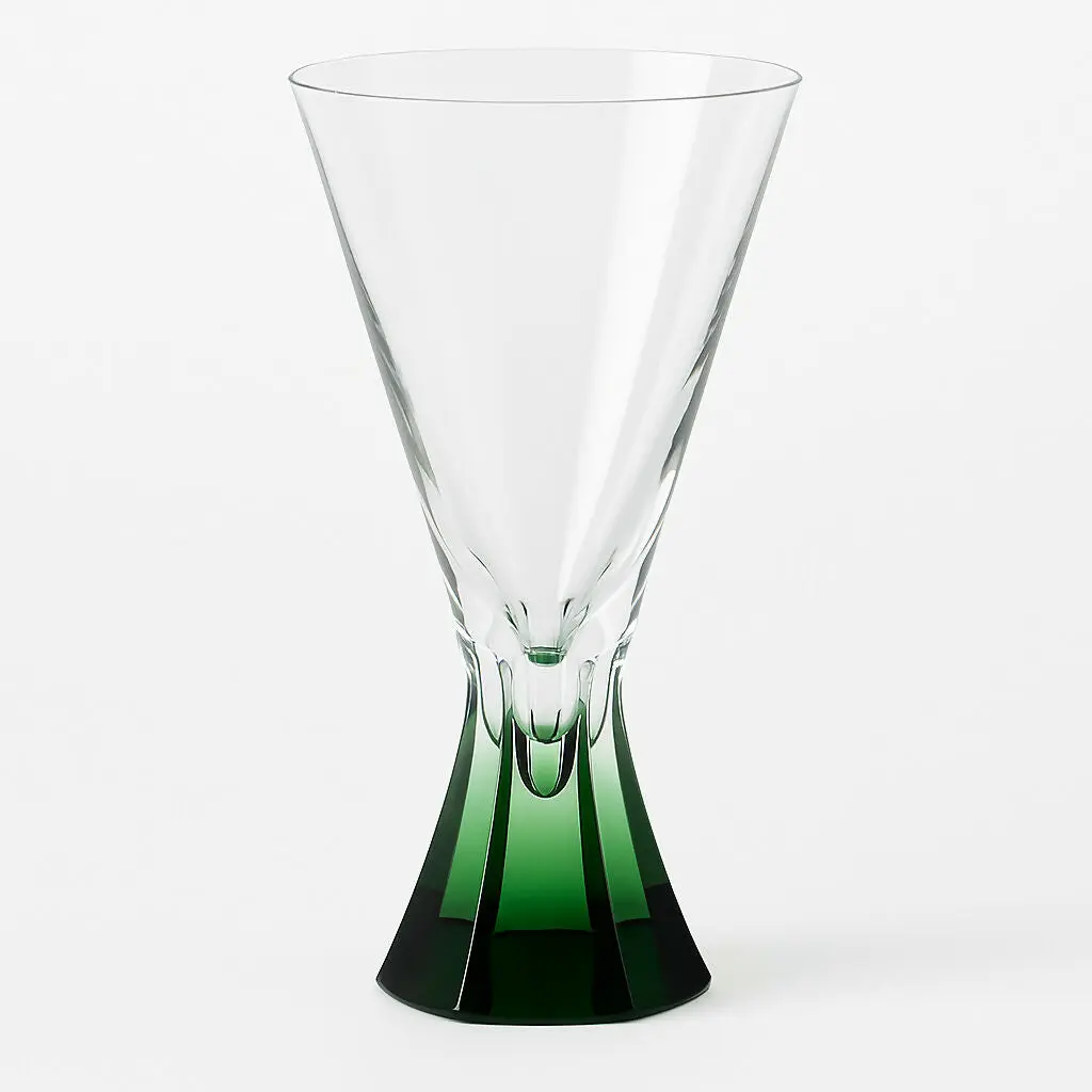Emerald Teardrop Martini Glasses | Set of 2 | Great Condition